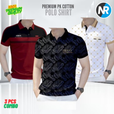 3 PCS COMBO OFFER!Exclusive Design PK Polo Shirt