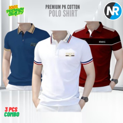 3 PCS COMBO OFFER!Exclusive Design PK Polo Shirt