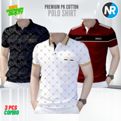 3 PCS COMBO OFFER!Exclusive Design PK Polo Shirt