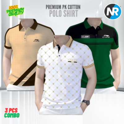 3 PCS COMBO OFFER!Exclusive Design PK Polo Shirt