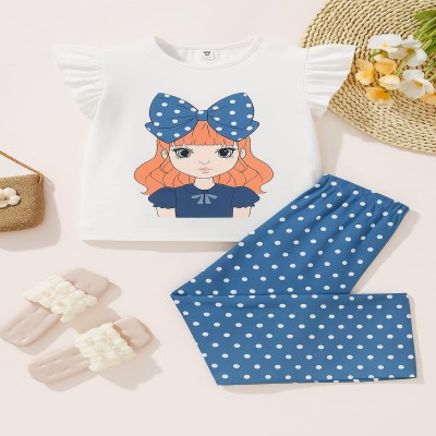 Kids Ladies Long T Shirt & Pant Set
